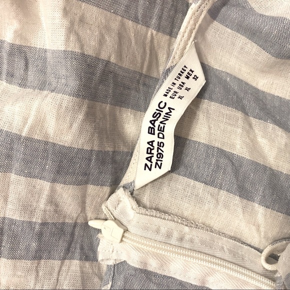 Striped wrap dress with ruffle front detail - Picture 3 of 5